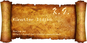Künstler Ildikó névjegykártya